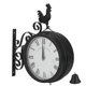 thumbnail image 4 of Reloj de pared Jadeshay decorativo de Hierro forjado retro forma de gallo, 4 of 12