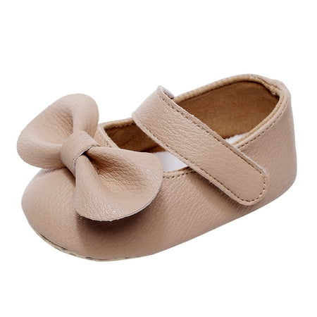 

NIUREDLTD Girls Single Shoes Bowknot First Walkers Shoes Toddler Sandals Princess Shoes Size 12