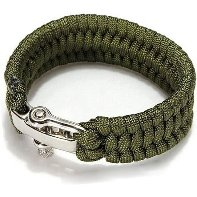 Huggegwe Bracelet Paracorde Bracelet de Survie avec 3 Tailles Réglables Boucle en Acier Inoxydable pour Randonnée en Plein Air Voyage Camping CA919-111613