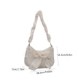 thumbnail image 5 of Aellinatey Fashionable Nylon Shoulder Bag Stylish Handbag Pleated Underarm Bag for Girls, 5 of 15