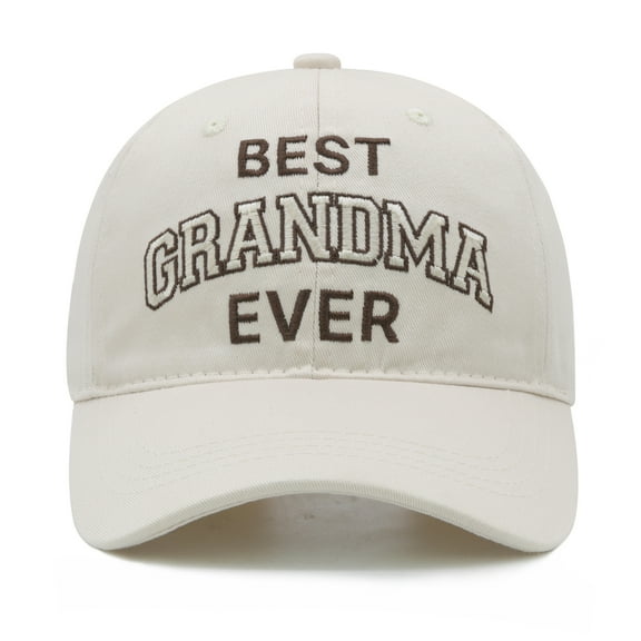 Waldeal Best Grandma Ever Hat, Mother's Day Birthday Gifts for Mimi Gigi Nana from Grandkids, Adjustable Cotton Embroidered Grandma Baseball Cap for Women