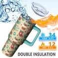 thumbnail image 3 of 40 Oz Christmas Tree Plaid Tumbler With Handle, Coffee Travel Cup, Merry Christmas Gift, 3 of 4