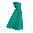 thumbnail image 5 of Ruyang Ladies Wrap Long Dress Ladies Summer New Long Dress 2024 New Slanted Shoulder Wooden Ear Edge Belt Dress Bridesmaid Dress, 5 of 5