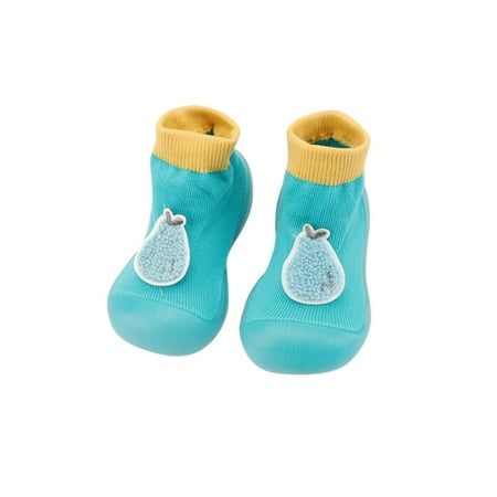 

Kids Socks Fruit Embroidered Walkers Shoes Indoor Elastic First Shoes