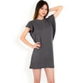 thumbnail image 4 of Women's Ruffle Sleeve Textured Knit Mini Shift Dress- Black,Large, 4 of 7