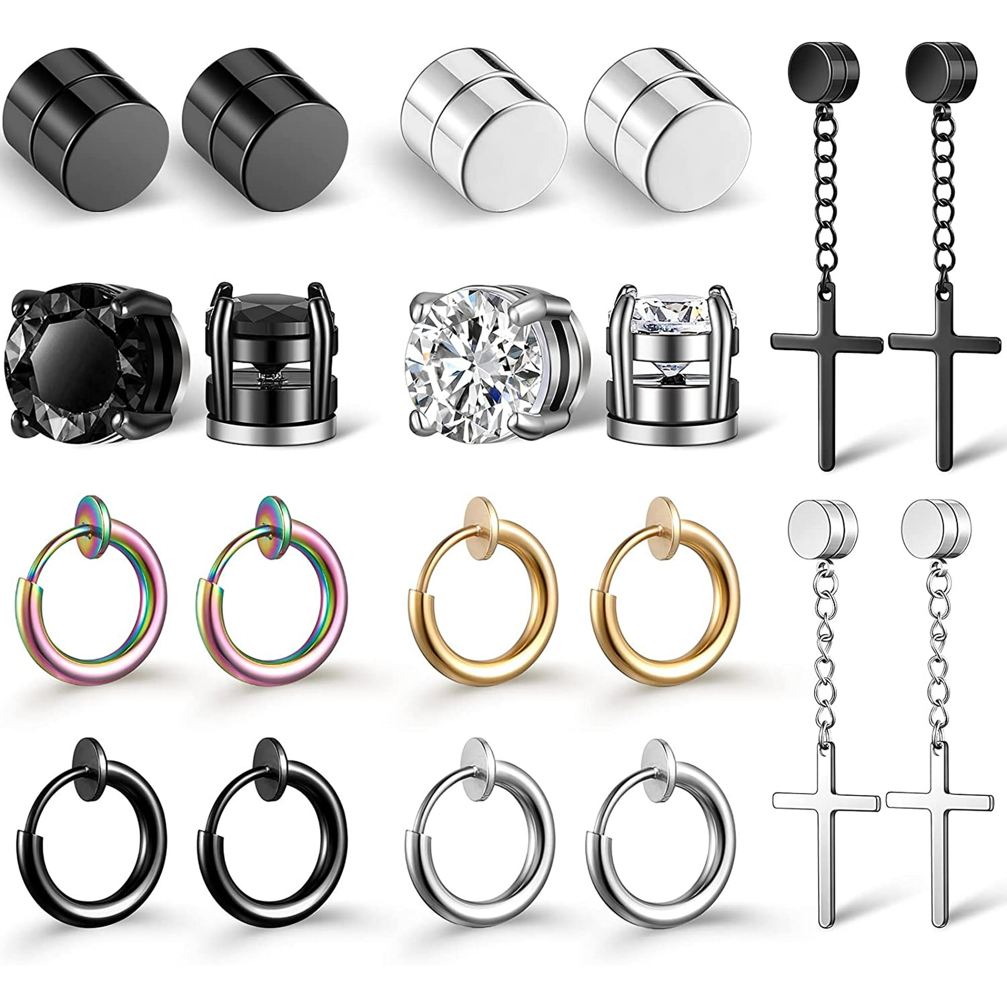 Earrings for men without piercing deals
