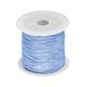 thumbnail image 1 of 1 Rollo Nylon Rebordear Hilo Anudar Cordón 0,6mm 50 Yardas Trenzado Nylon Artesanía Satén Cuerda para Pulsera Collar Kumihimo, Neblina Azul, 1 of 5