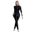 thumbnail image 3 of Jhaoyu Women's One Piece Swimsuit Long Sleeve Full Body Swimwar Rash Guard Bathing Suit with UV Sun Green M, 3 of 7
