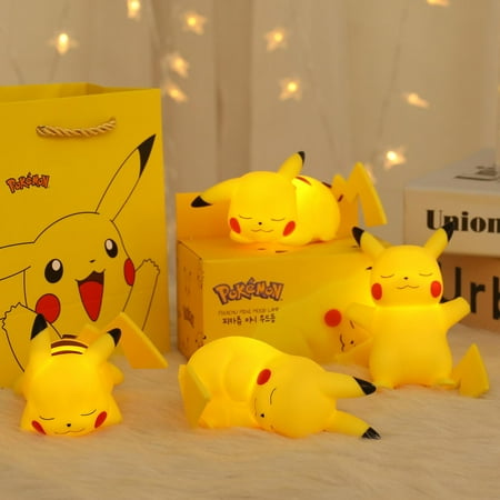 

Pikachu Night Light Decoration Birthday Gift SIZE COLOR:Ten batteries add Gift bag 4pcs
