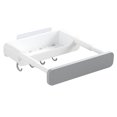 thumbnail image 3 of Baño Soporte para lavabo retráctil Cocina Estante de almacenamiento montado en la pared Toallero multifuncional con gancho Inevent HA000635-01B, 3 of 6