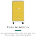 thumbnail image 5 of Pemberly Row 18" 2-Drawer Metal Mobile Vertical File Cabinet in White/Goldfinch, 5 of 11