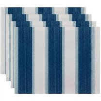 Simply Daisy 18" x 14" Striate Stripe Stripe Print Placemats, Set of 4