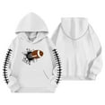 thumbnail image 3 of WOYY Infant Girls Hooded Sweatshirt Football Print Loose Active Hoodie, Sizes 18-24M, 3 of 3