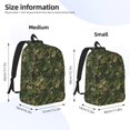 thumbnail image 2 of Disketp Green Camouflage Skull print Canvas Backpack Lightweight Travel Daypack Student Rucksack Laptop Backpack-, 2 of 5