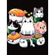thumbnail image 2 of [Cartoon Sushi Cat Print Tee] Trendy Cartoon Sushi Cat Print T-shirt - Round Neck Short Sleeve Comfortable Summer Top, 2 of 6