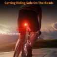thumbnail image 2 of Luz trasera inteligente para bicicleta, inducción de freno recargable por USB, IPx4 Impermeable, luces de bicicleta, arranque y parada automáticos, luz trasera LED de 6 modos, 2 of 5