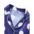 thumbnail image 5 of Autumn Baby Kids Girls Boys Wave Point Print Sleepwear Set Short Sleeve Blouse Tops+Night Pants, 5 of 9