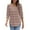 Brown, variant on Shirts For Women Trendy Sevevn Womens Fashion Casual Printed 3/4 Sleeve Smocked Cuffs Blouse Top
