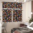 thumbnail image 3 of Yuyamidu Boho Floral Print Kitchen Curtain Valance and Tiers 3 Panel Set Easy to Install Blackout Curtains for Bedroom Thermal Insulated Window Treatment Tiers Home Decor, 3 of 5