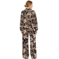 thumbnail image 2 of SCRAWLGOD Camo Forest Leaf Print Women's 2 Piece Outfits Long Sleeve Pullover Loose Sweatshirt Wide Leg Pants with Pockets Turtleneck Sweatsuit Loungewear Set, XS, 2 of 7
