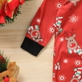 thumbnail image 5 of Viworld Christmas Family Matching Hoodie Pajamas Reindeer Romper Long Sleeve One Piece Jumpsuit Zipper Pjs for Adult Kids Baby (Red, Baby, 9-12 Months), 5 of 6