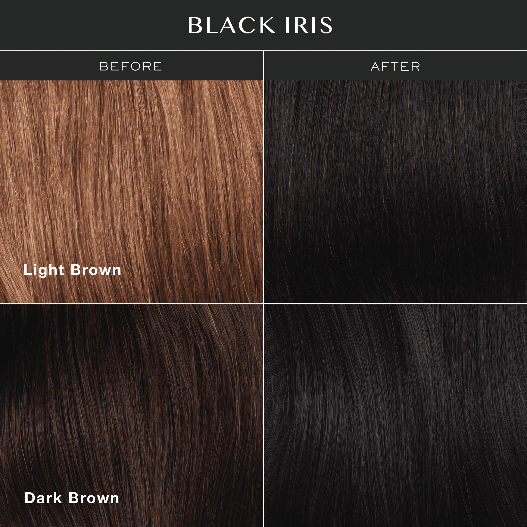 Kristin Ess Hair Gloss in Black Iris, True Black Hair Color - 4 Week Semi Permanent Hair Color for Women - Shine - Hair Dye Glaze