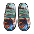 thumbnail image 1 of Fotbe Stylish Sunglasses Iguana Pantuflas Peludas para Mujer con Estampado, Zapatillas de Peluche, Zapatos de Invierno para Casa, Uso Interior y Exterior-Large, 1 of 8
