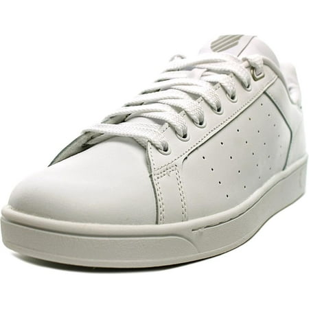 K-Swiss Clean Court Men  Round Toe Leather White Tennis (Best Way To Clean Leather Shoes)