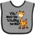 thumbnail image 3 of Inktastic Oh Were You Waiting for Me with Baby Giraffe Boys or Girls Baby Bib, 3 of 4