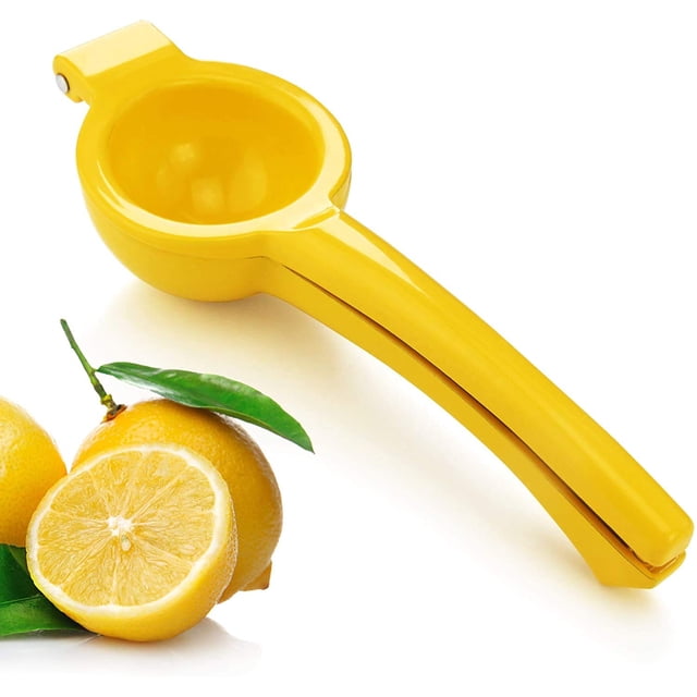 Metal Manual Citrus Lemon Lime Squeezer Juicer, Fruit Juicer, Metal, Kitchen Tool (Yellow)