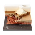 thumbnail image 1 of RWJDXD Novelty Creation Figurines 3D Note Calendar Decoration Crafts Building Model Gift Paper Carving Memo Pad Miniatures Room Decor, 1 of 1