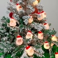 thumbnail image 4 of 10 Light Santa Head String Light - 59 Inch Christmas Santa Claus Decorations String Lights, 3D Santa Claus Novelty Fairy Lights for Party Home Xmas Tree Decor, 4 of 4