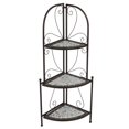 thumbnail image 2 of Cortesi Home Zook Mosaic Corner Shelf, Brown, 2 of 5