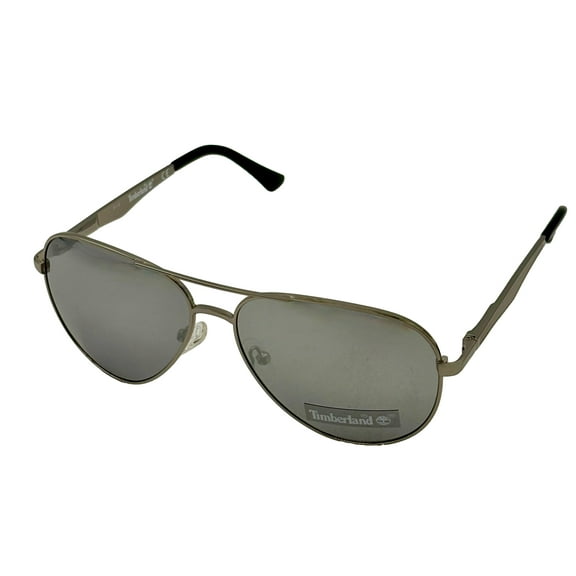 Timberland Shiny Light Flash Lens Men's Metal Aviator Sunglasses, Gunmetal
