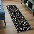 thumbnail image 3 of Spring Floral 2'x6' Runner Rugs for Hallway Kitchen Bedside Non Slip Washable, Elegant Pastoral Flowers Dragonfly Black Entryway Rug Runners with Rubber Backing, Long Carpet Runner for Laundry Room, 3 of 8