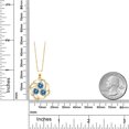 thumbnail image 3 of Gem Stone King 18K Yellow Gold Plated Silver Pendant with Chain Persian Blue Moissanite (1.82 Cttw), 3 of 5