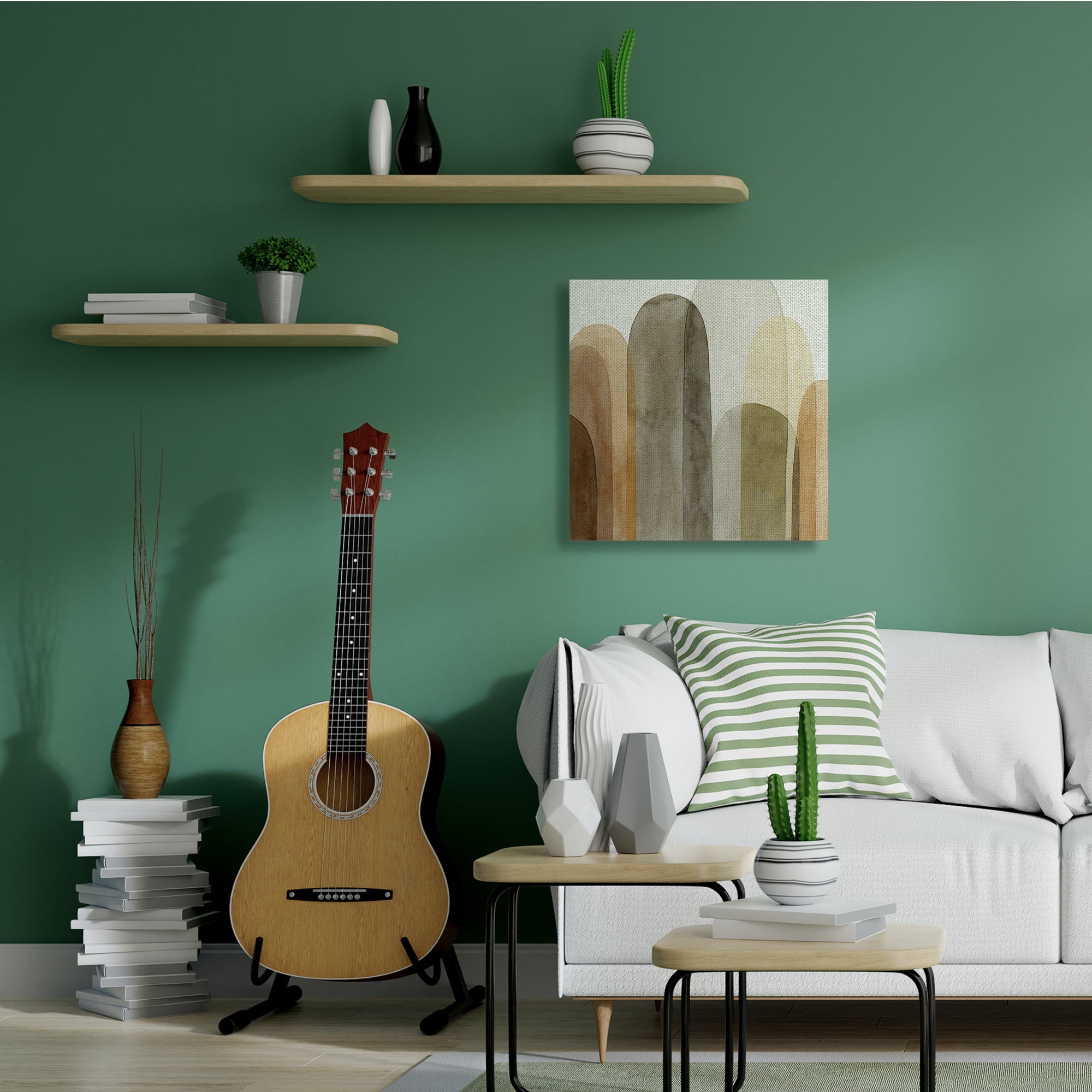 Stupell Industries Layered Opaque Ovals Abstract Brown Shapes,36 x 36,Designed by Grace Popp