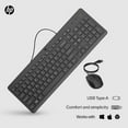 thumbnail image 3 of 150 Wired Mouse and Keyboard Combo - Full-Sized, Low-Profile Keyboard with Numeric Keypad - 1600 DPI Optical Sensor, Multi-Surface Wired Mouse - USB Plug-and-Play Connectivity (240J7AA, Black), 3 of 4