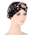 thumbnail image 2 of Yanyanz Handkerchiefs for Men, Print Floral Cap Ethnic Hat Wrap Turban Turban Braid Hair Cap Headwear Head Cover Heardband, Women's Handkerchiefs Black One Size, 2 of 6
