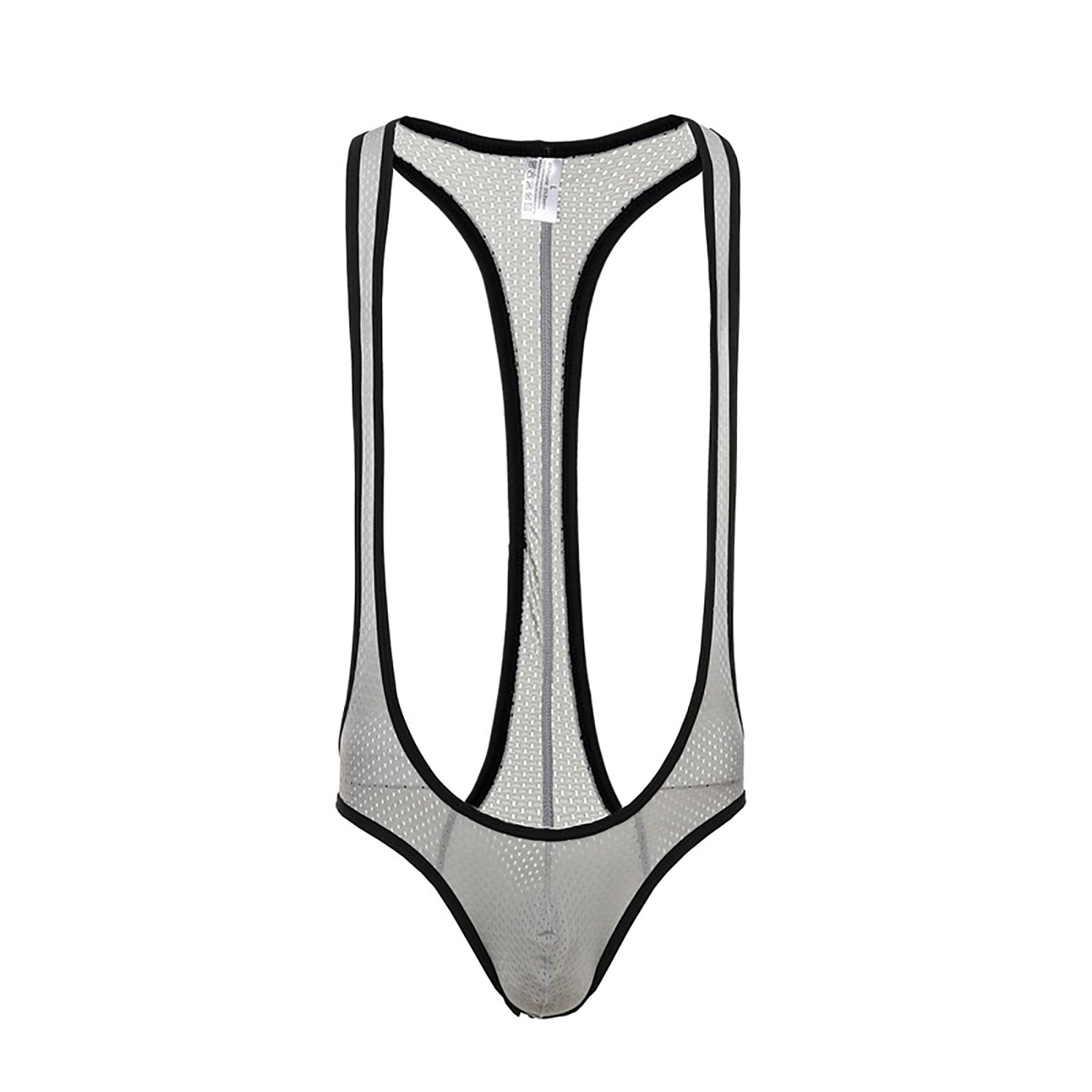 Men's Leotard Bodysuit Jockstrap Sexy Mesh Jockstrap briefs underwear