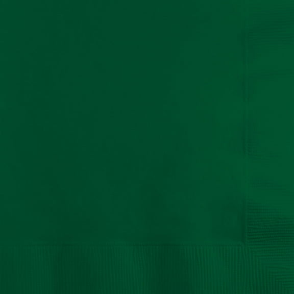 Hunter Green Party Supplies 10 inch Beverage Napkins, 2-Ply, Pack of 50.