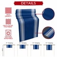 thumbnail image 5 of Blue Striped Table Runner 120 Inches Long, Farmhouse Blue White Stripes Cotton Linen Table Runners Dresser Scarves, Decorative Fabric Tabletop Scarf Furniture Cover for Home Dinner Party 13"x120", 5 of 8