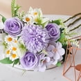 thumbnail image 4 of Realistic Artificial Peony Bouquet Faux Silk Flowers Fake Flower Arrangement Home Wedding Party Centerpiece Decor Gift Set, 4 of 6