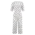 thumbnail image 5 of Ynynloco Women's V Neck Floral Jumpsuit Half Sleeve Wide Leg Casual Jumpsuit with Pockets for Beach, 5 of 5