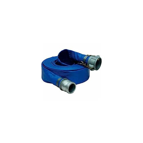 Apache 3" x 100' PVC Lay Flat Discharge Hose w/C x E Aluminum Cam & Groove Fittings, 98138069
