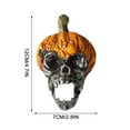 thumbnail image 3 of Taotanxi Halloween Pumpkin Skull Heads Decorations,Realistic Skeleton Head Resin Ornament,Pumpkin Skull Halloween Table Decor,Skull for Halloween Outdoor Bar Indoor Party Home, 3 of 6