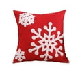 thumbnail image 2 of Adornos navideños, adornos para el árbol de Navidad, regalos navideños, cojín con bordado de copos de nieve, funda de cojín navideña para sala de estar, funda de almohada navideña de algodón., 2 of 6