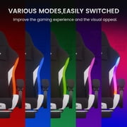 GTPLAYER RGB Gaming chair with footrest and Lumbar Support , Ergonomic LED Light Office Chair for Adults