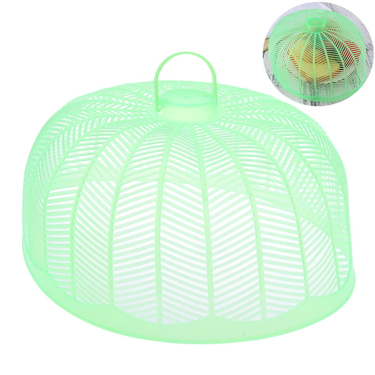 Umbrella Shape Food Cover Plastic Table Cover Picnic Barbecue Party Food  Covers Kitchen Fly Anti-insect Cover (Green) 