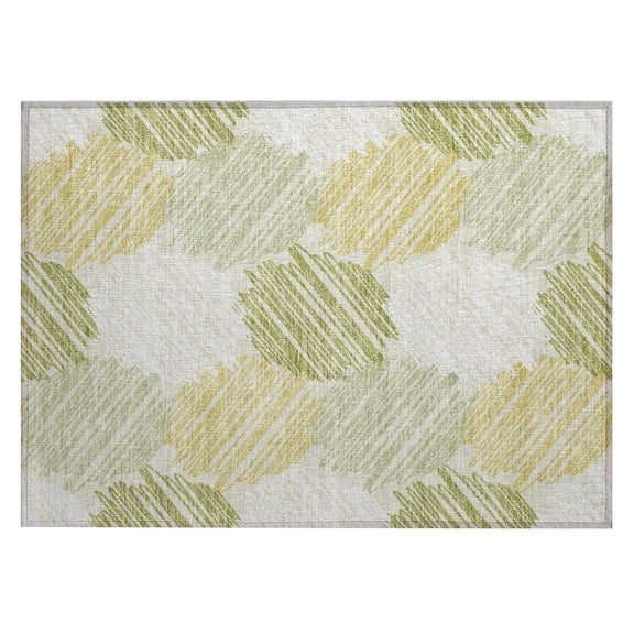 Dalyn Rugs Machine Washable Indoor/Outdoor Chantille Green 1'8" x 2'6" Rug